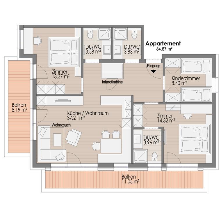 Lux Appartements Ischgl Habitación foto